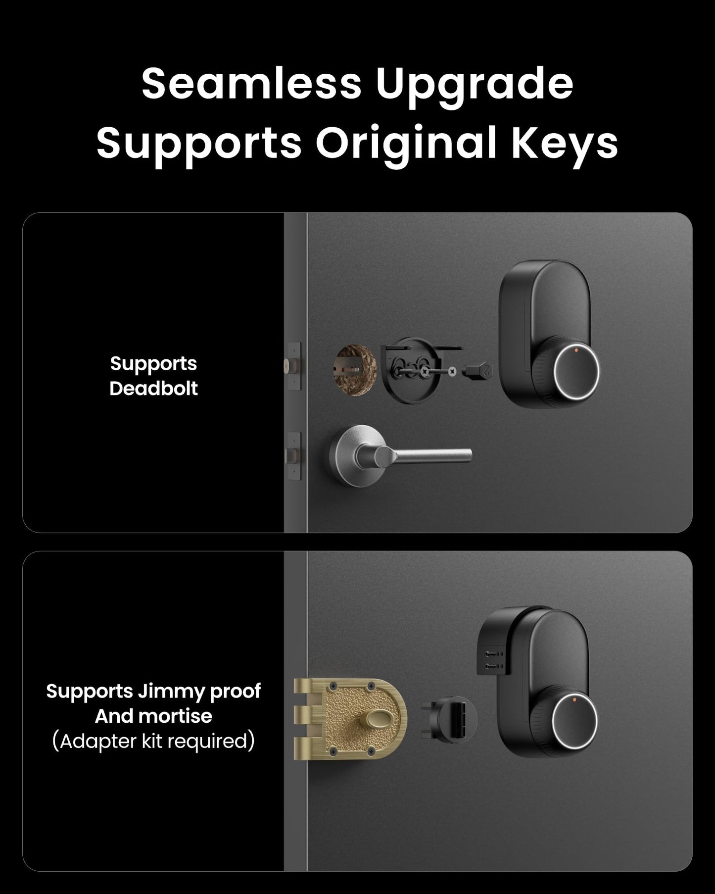 Smart Lock Ultra Fingerprint Keyless Entry WiFi Deadbolt Keypad App Control Auto Unlock Alexa Google