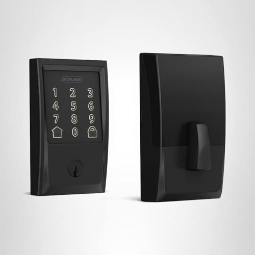 Schlage Encode Smart WiFi Deadbolt Lock Touchscreen Keyless Entry App Control Alexa Google Matte Black