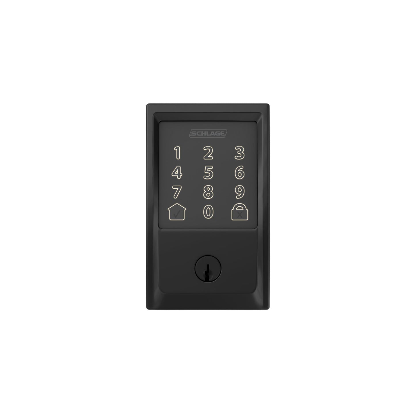 Schlage Encode Smart WiFi Deadbolt Lock Touchscreen Keyless Entry App Control Alexa Google Matte Black
