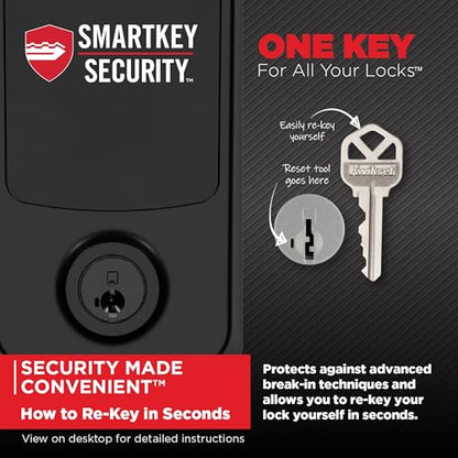 Kwikset Aura Reach Smart Lock Matter Bluetooth Keyless Entry Deadbolt Auto Unlock Satin Nickel