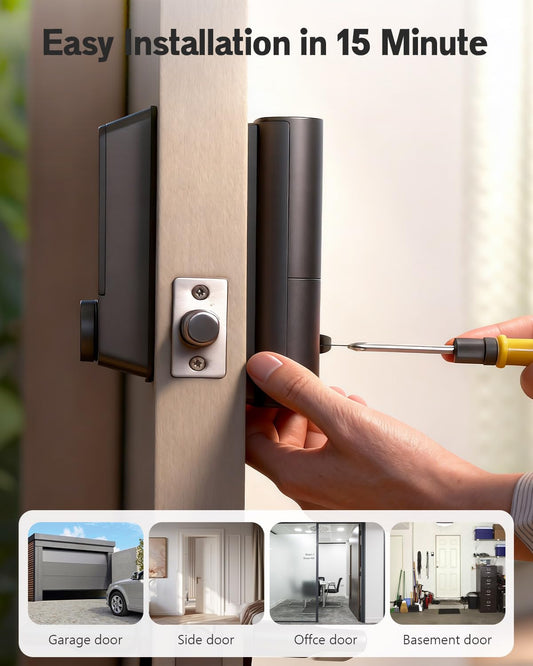 Smart Door Lock Apple Home Key Fingerprint Keyless Entry WiFi Deadbolt Keypad Alexa Google IP65