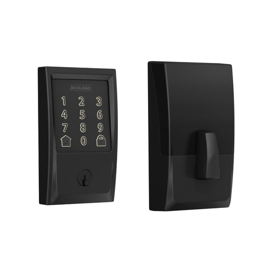 Schlage Encode Smart WiFi Deadbolt Lock Touchscreen Keyless Entry App Control Alexa Google Matte Black
