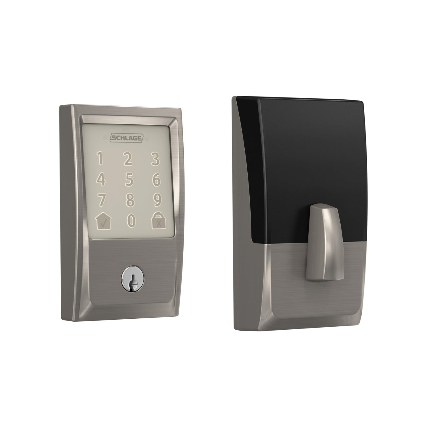 Schlage Encode Smart WiFi Deadbolt Lock Touchscreen Keyless Entry App Control Alexa Google Satin Nickel