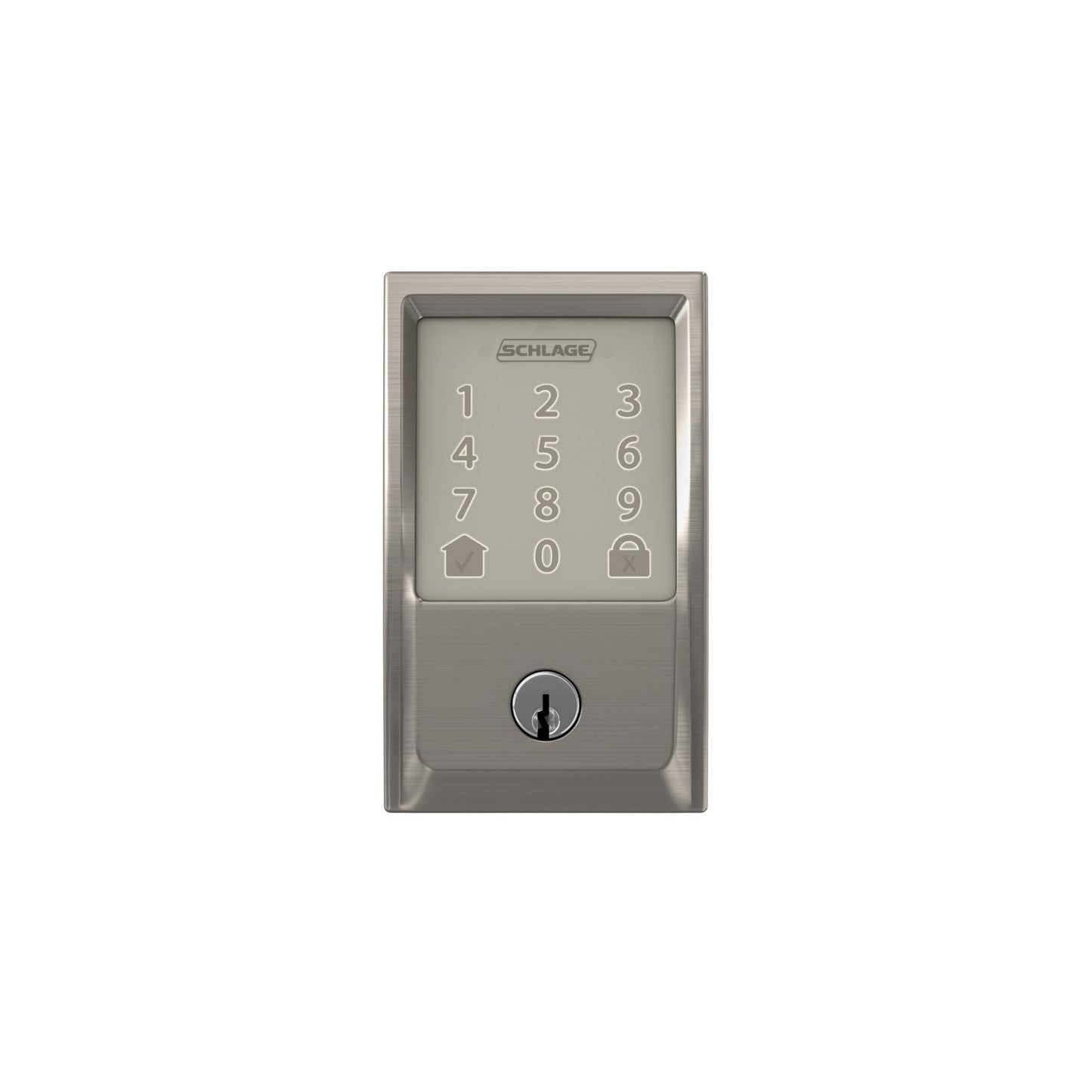 Schlage Encode Smart WiFi Deadbolt Lock Touchscreen Keyless Entry App Control Alexa Google Satin Nickel