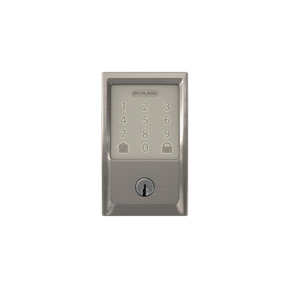 Schlage Encode Smart WiFi Deadbolt Lock Touchscreen Keyless Entry App Control Alexa Google Satin Nickel