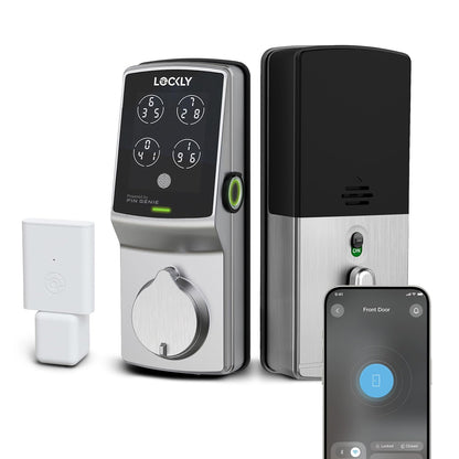 Lockly Secure Pro Smart Lock Fingerprint Keyless Entry Deadbolt PIN Genie Keypad WiFi Hub Alexa Google