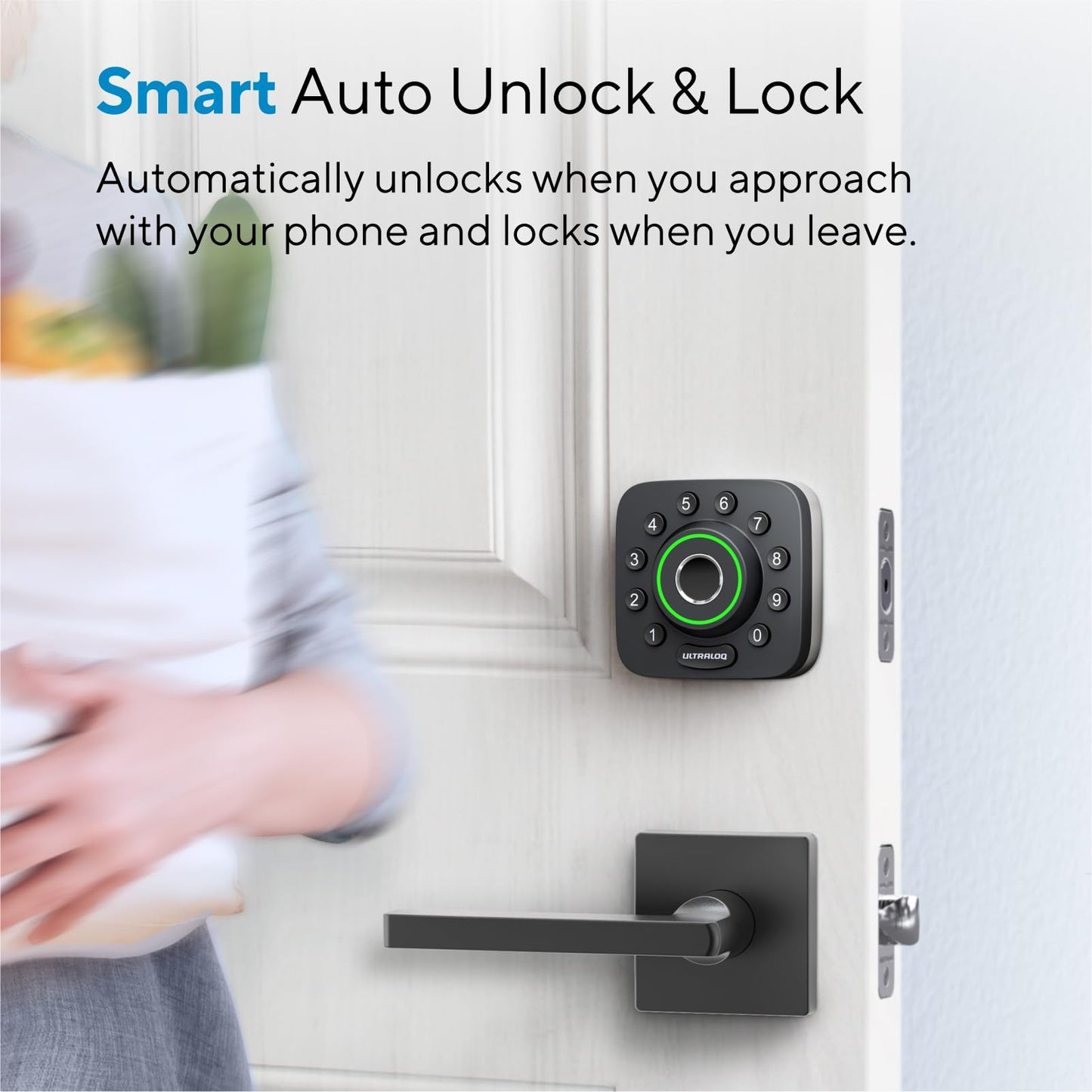 ULTRALOQ U-Bolt Pro WiFi Smart Lock Fingerprint Keyless Entry Deadbolt App Control Auto Unlock IP65 Waterproof