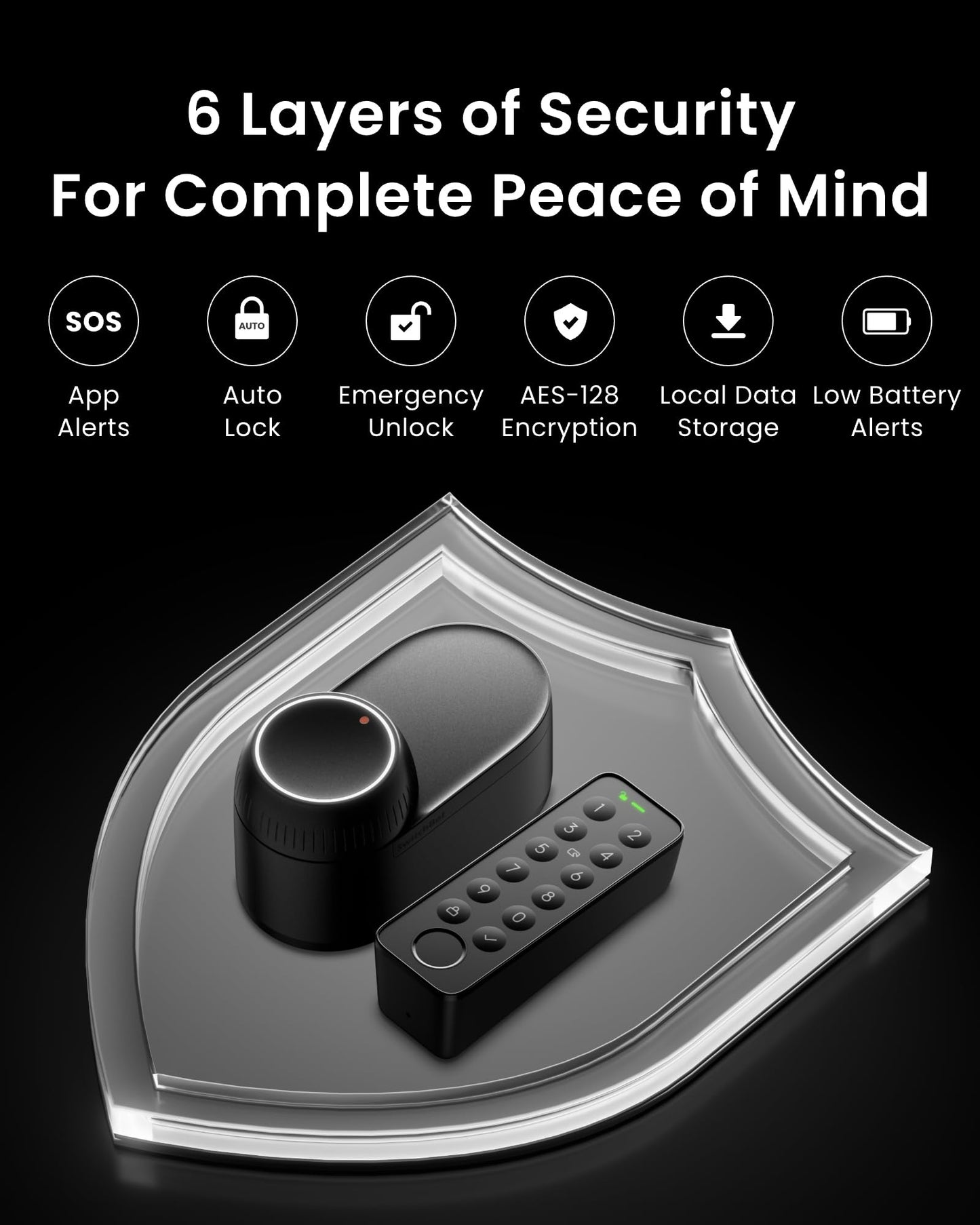 Smart Lock Ultra Fingerprint Keyless Entry WiFi Deadbolt Keypad App Control Auto Unlock Alexa Google