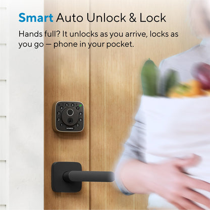 ULTRALOQ Smart Lock with Handle Fingerprint WiFi Keyless Entry App Control Alexa Google Auto Lock