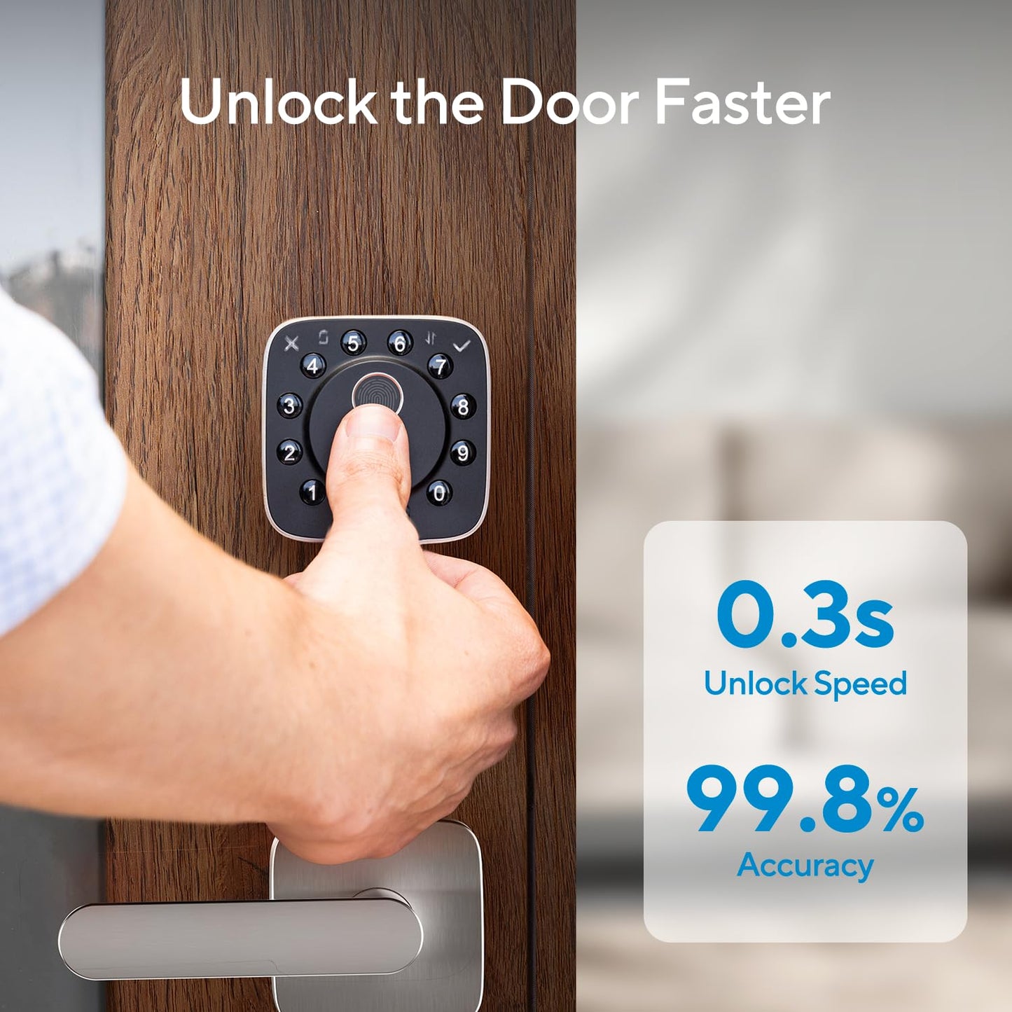 ULTRALOQ Bolt 2025 Smart Lock Fingerprint Matter Keyless Entry Deadbolt Apple Home Alexa Google BHMA AAA