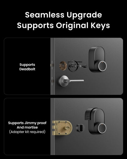 Smart Lock Ultra Fingerprint Keyless Entry WiFi Deadbolt Keypad App Control Auto Unlock Alexa Google