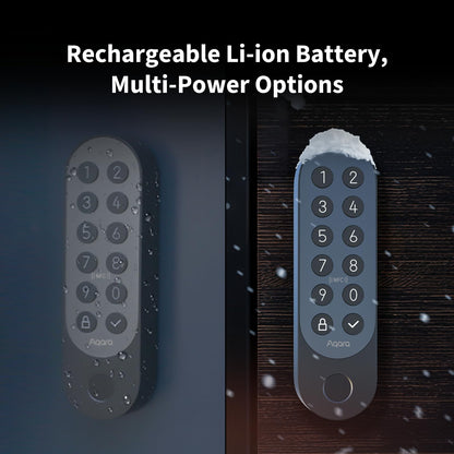 Aqara U200 Smart Lock Fingerprint Keypad Matter Apple Home Key Keyless Entry Alexa SmartThings Black