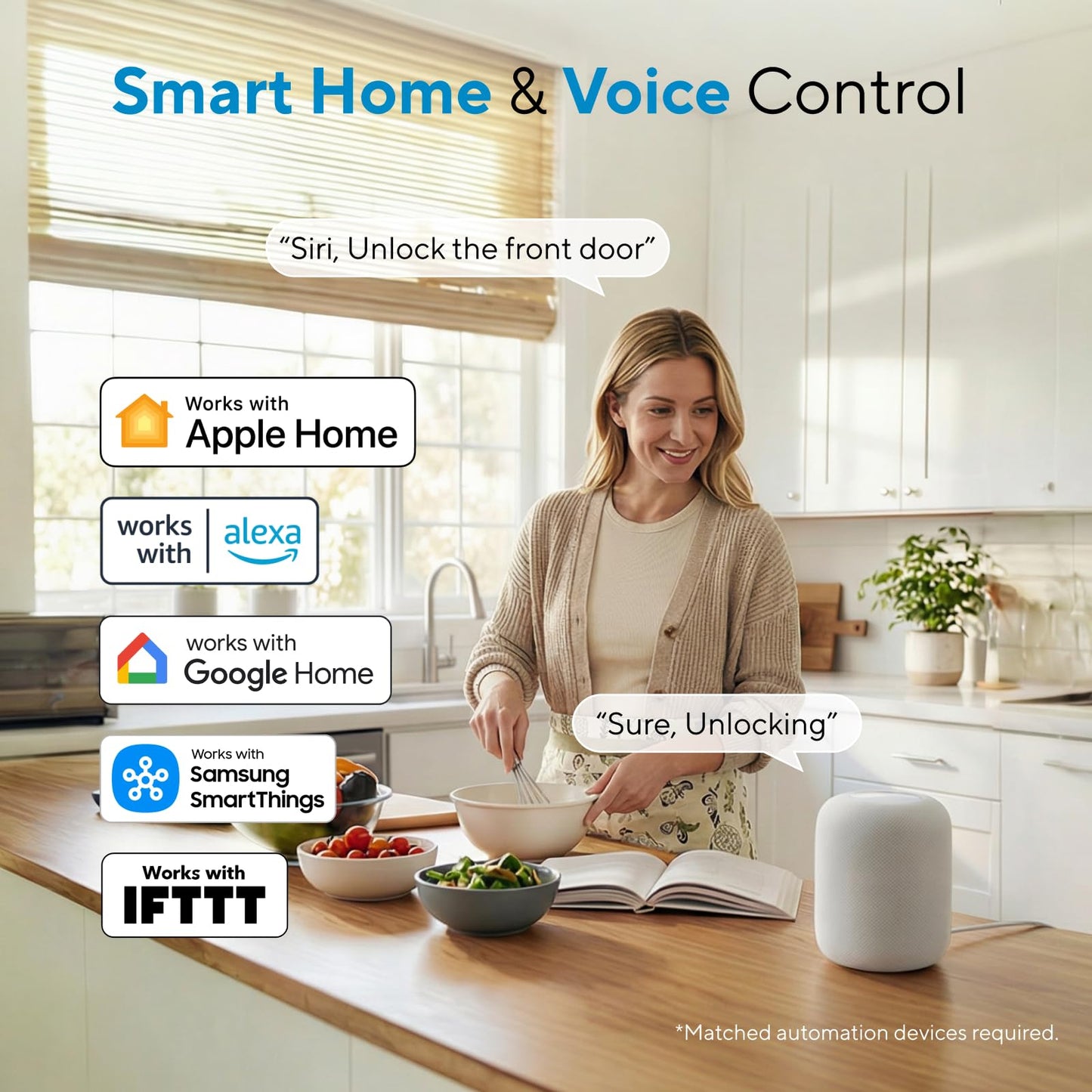 ULTRALOQ Bolt Smart Lock Fingerprint WiFi Deadbolt with App Control Apple Home Alexa Google Door Sensor