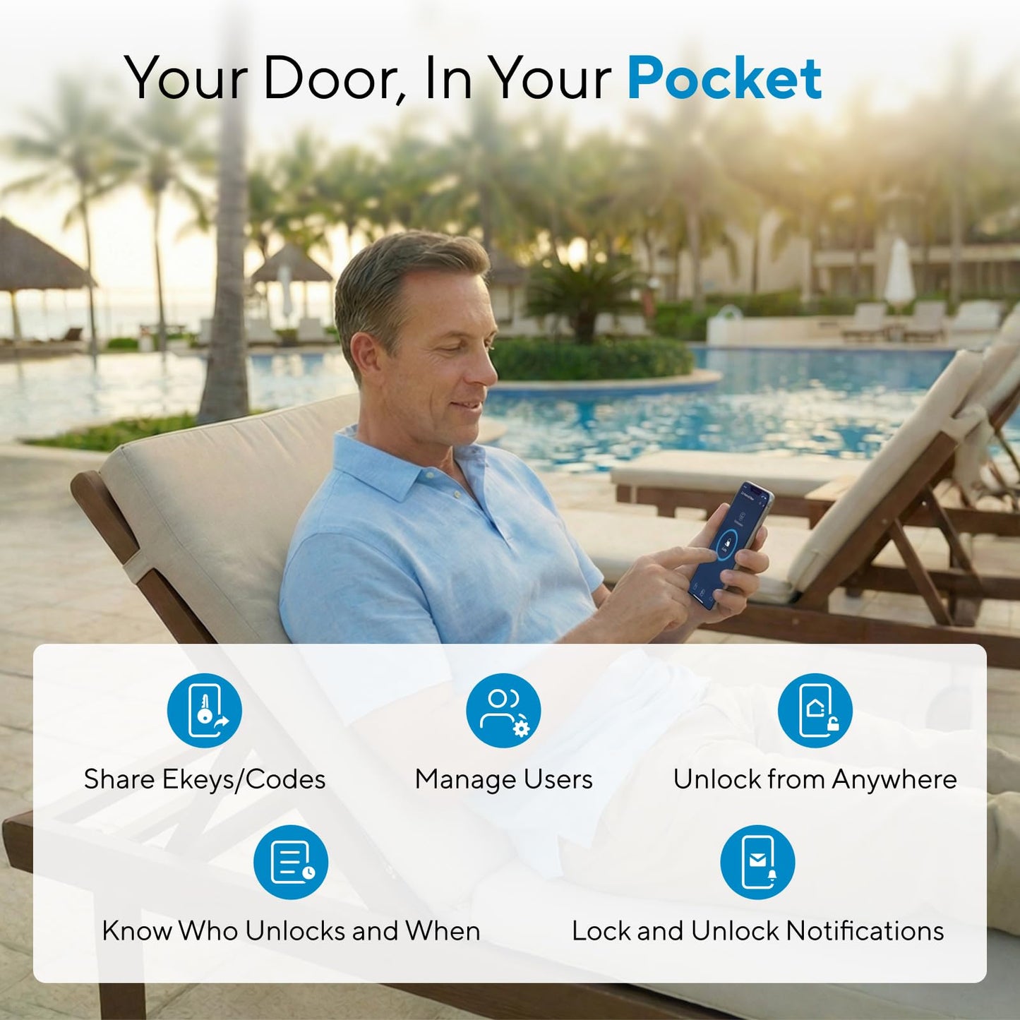 ULTRALOQ Bolt Smart Lock Fingerprint WiFi Deadbolt with App Control Apple Home Alexa Google Door Sensor
