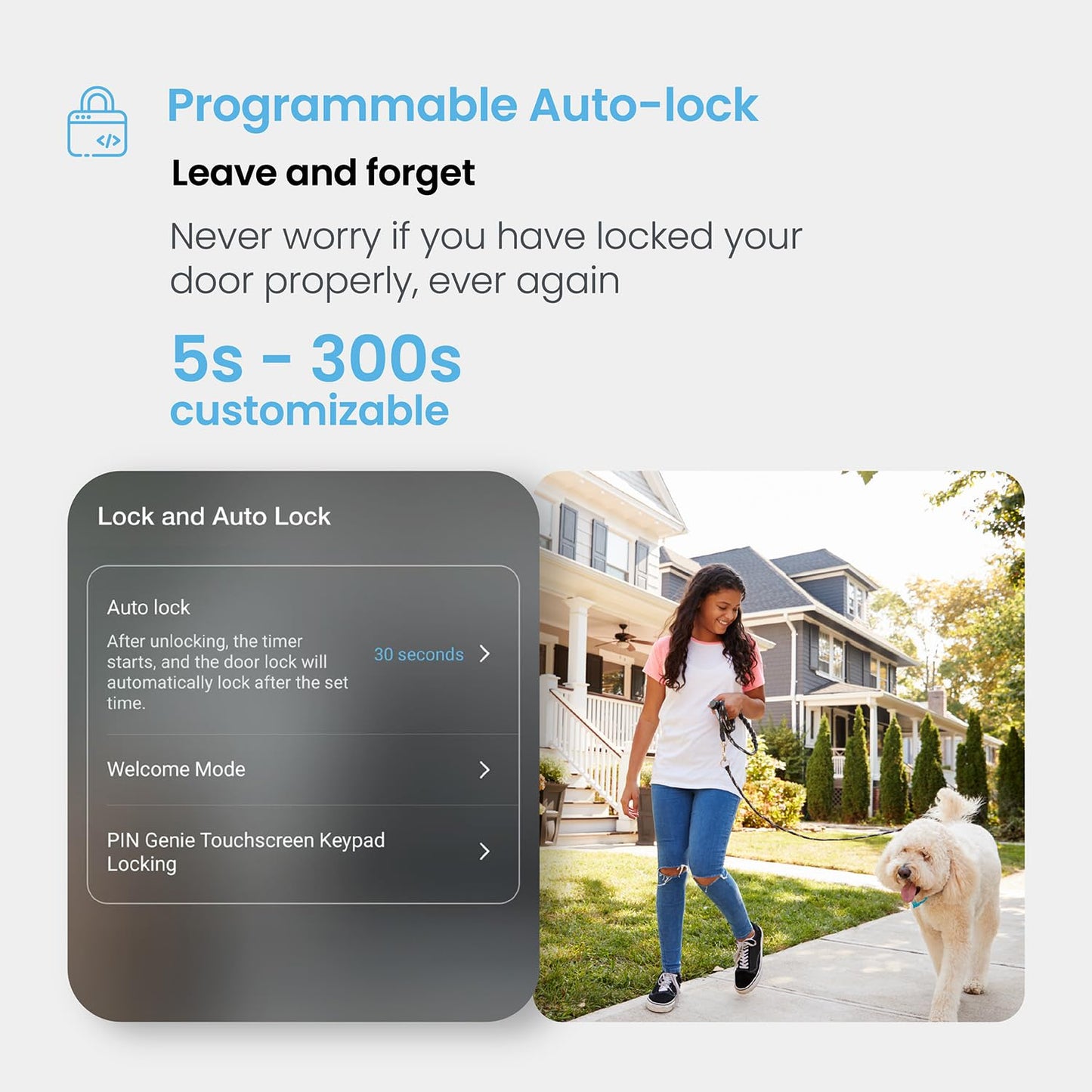 Lockly Secure Pro Smart Lock Fingerprint Keyless Entry Deadbolt PIN Genie Keypad WiFi Hub Alexa Google