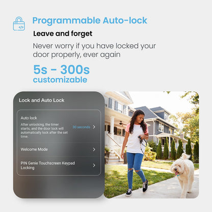 Lockly Secure Pro Smart Lock Fingerprint Keyless Entry Deadbolt PIN Genie Keypad WiFi Hub Alexa Google