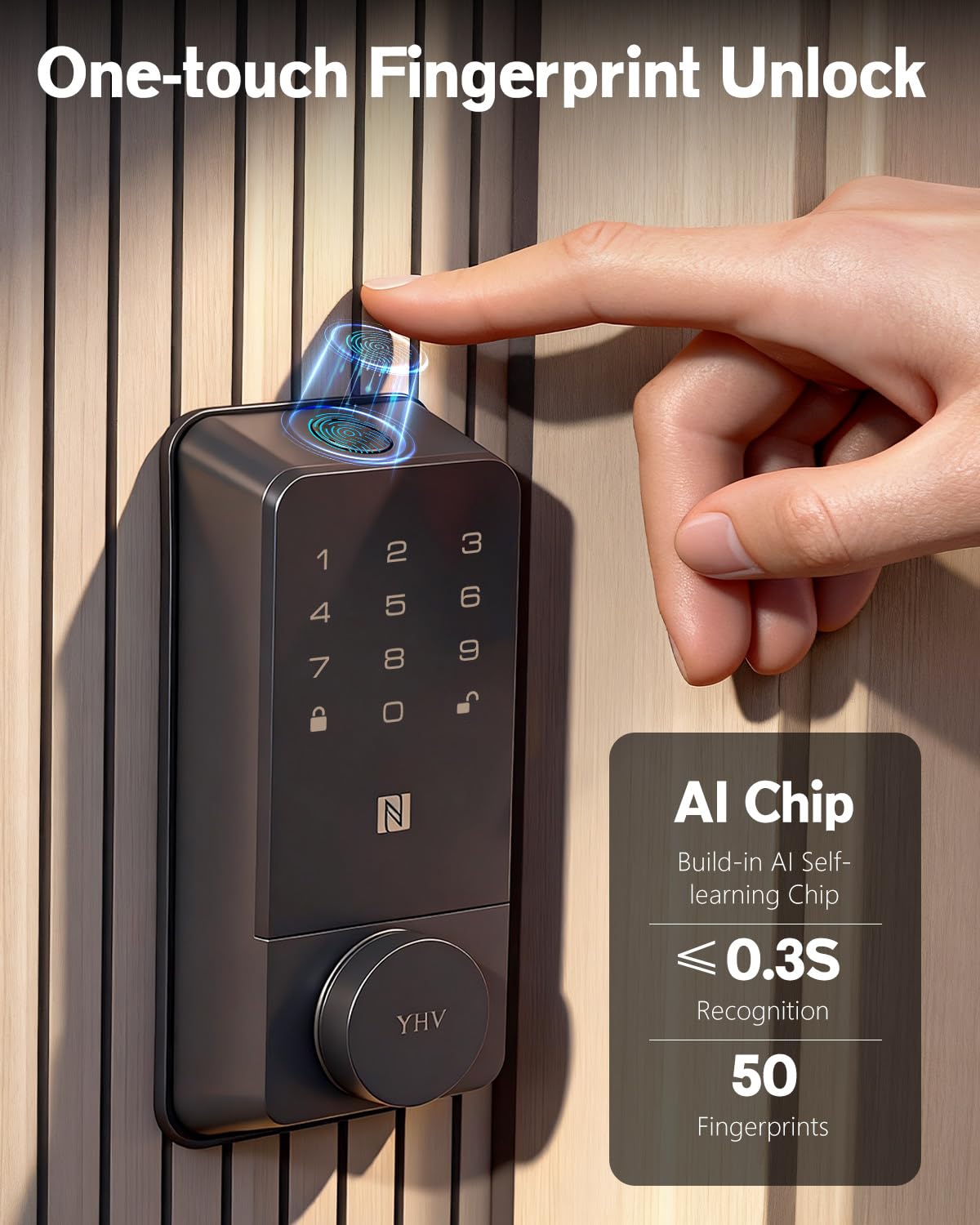 Smart Door Lock Apple Home Key Fingerprint Keyless Entry WiFi Deadbolt Keypad Alexa Google IP65