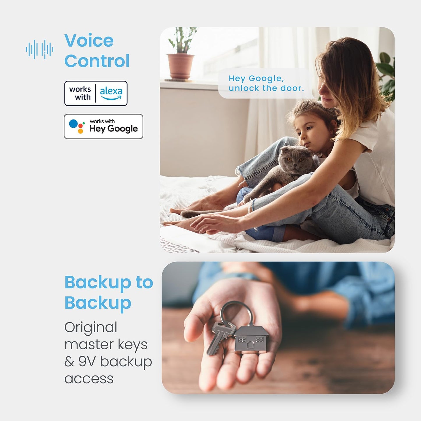 Lockly Secure Pro Smart Lock Fingerprint Keyless Entry Deadbolt PIN Genie Keypad WiFi Hub Alexa Google