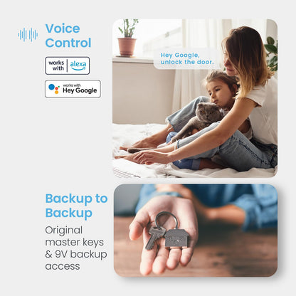 Lockly Secure Pro Smart Lock Fingerprint Keyless Entry Deadbolt PIN Genie Keypad WiFi Hub Alexa Google