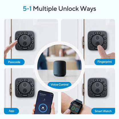 ULTRALOQ Bolt 2025 Smart Lock Fingerprint Matter Keyless Entry Deadbolt Apple Home Alexa Google BHMA AAA