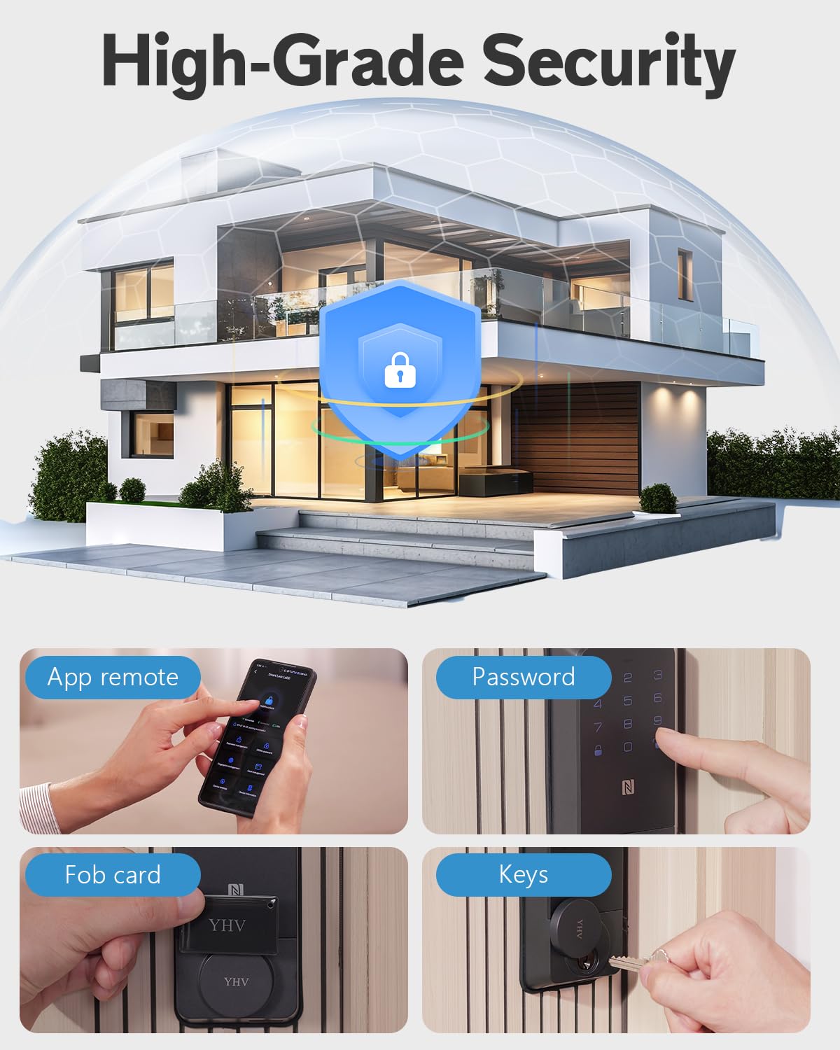 Smart Door Lock Apple Home Key Fingerprint Keyless Entry WiFi Deadbolt Keypad Alexa Google IP65