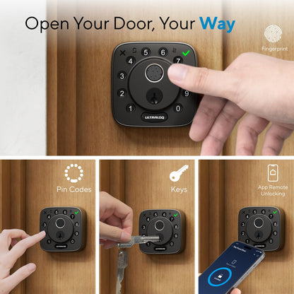 ULTRALOQ Bolt Smart Lock Fingerprint WiFi Deadbolt with App Control Apple Home Alexa Google Door Sensor